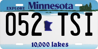 MN license plate 052TSI