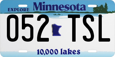 MN license plate 052TSL
