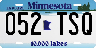 MN license plate 052TSQ