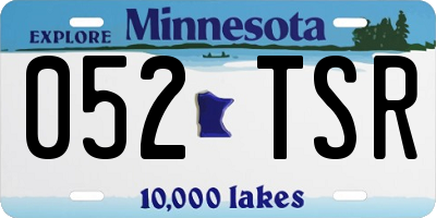 MN license plate 052TSR