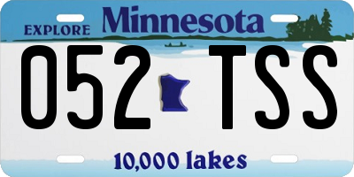 MN license plate 052TSS