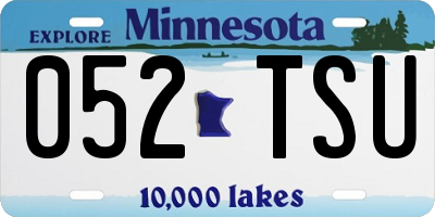 MN license plate 052TSU