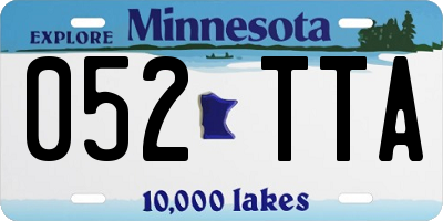 MN license plate 052TTA