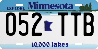 MN license plate 052TTB