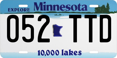MN license plate 052TTD