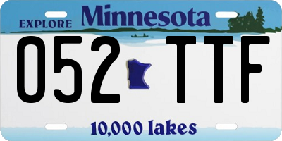 MN license plate 052TTF