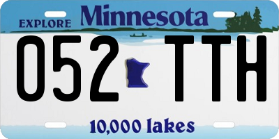 MN license plate 052TTH