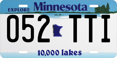 MN license plate 052TTI