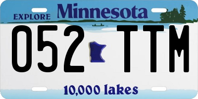 MN license plate 052TTM