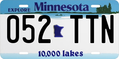 MN license plate 052TTN