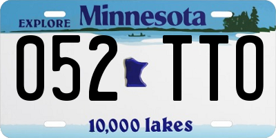 MN license plate 052TTO