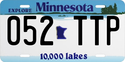 MN license plate 052TTP