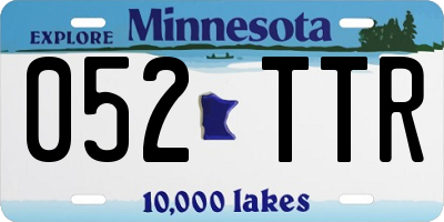 MN license plate 052TTR