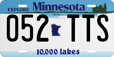 MN license plate 052TTS