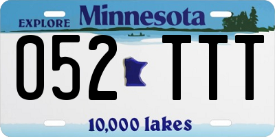 MN license plate 052TTT