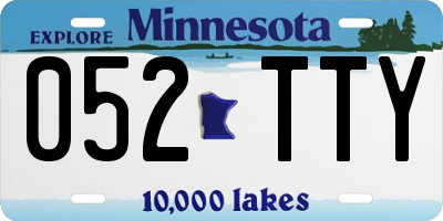 MN license plate 052TTY