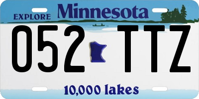 MN license plate 052TTZ