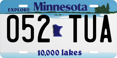 MN license plate 052TUA