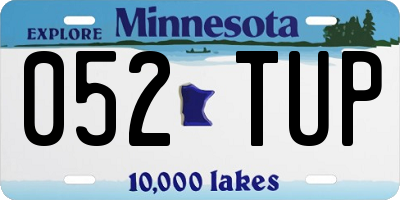 MN license plate 052TUP
