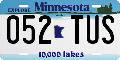 MN license plate 052TUS