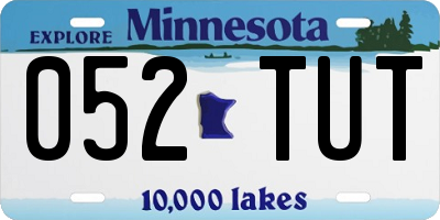 MN license plate 052TUT