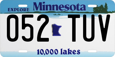MN license plate 052TUV