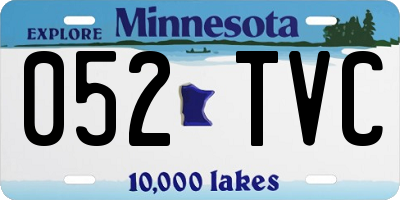 MN license plate 052TVC