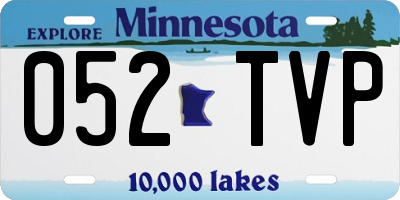 MN license plate 052TVP