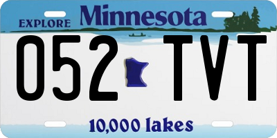 MN license plate 052TVT