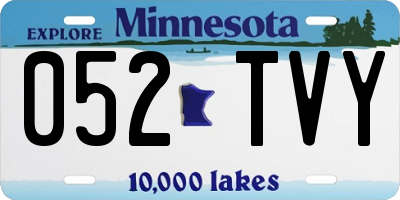MN license plate 052TVY