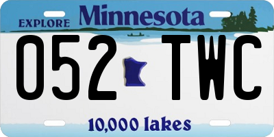 MN license plate 052TWC