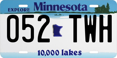 MN license plate 052TWH
