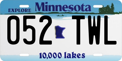 MN license plate 052TWL