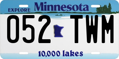 MN license plate 052TWM