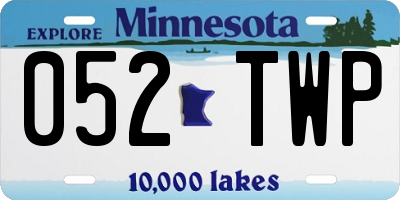 MN license plate 052TWP