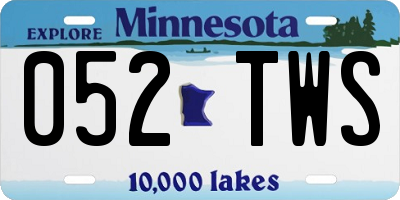 MN license plate 052TWS