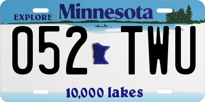 MN license plate 052TWU
