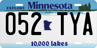 MN license plate 052TYA