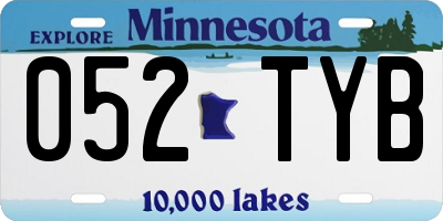 MN license plate 052TYB