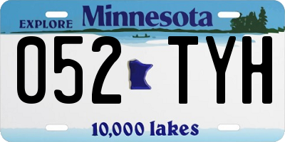 MN license plate 052TYH