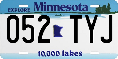 MN license plate 052TYJ