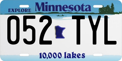 MN license plate 052TYL