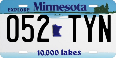 MN license plate 052TYN