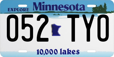MN license plate 052TYO
