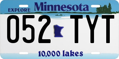 MN license plate 052TYT