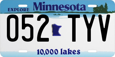 MN license plate 052TYV