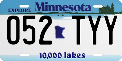 MN license plate 052TYY