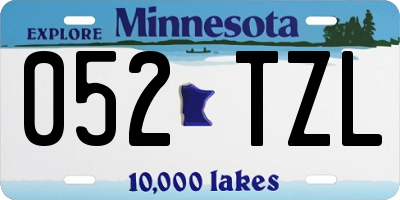 MN license plate 052TZL