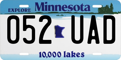 MN license plate 052UAD