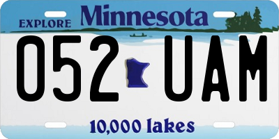 MN license plate 052UAM